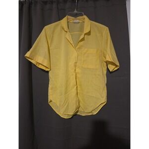 Oak Hill Yellow Button‎ Up Top, Women's Small Blouse, Vintage Classic Blouse